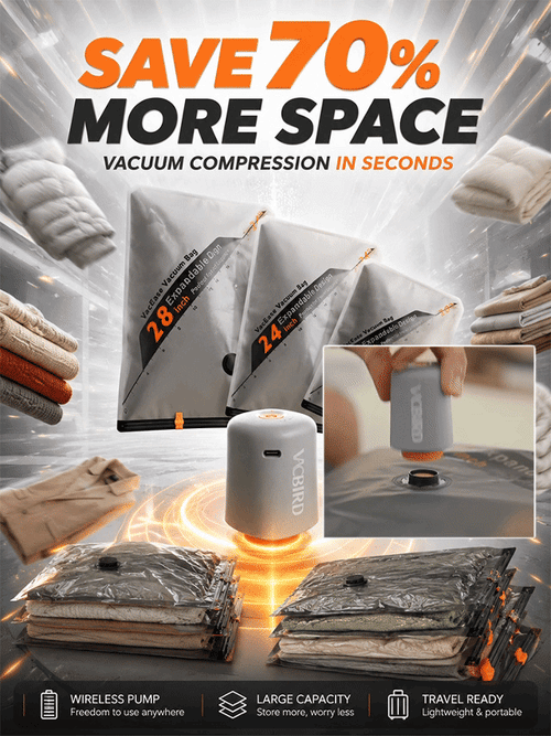 Essential for travel families - travel vacuum storage bag