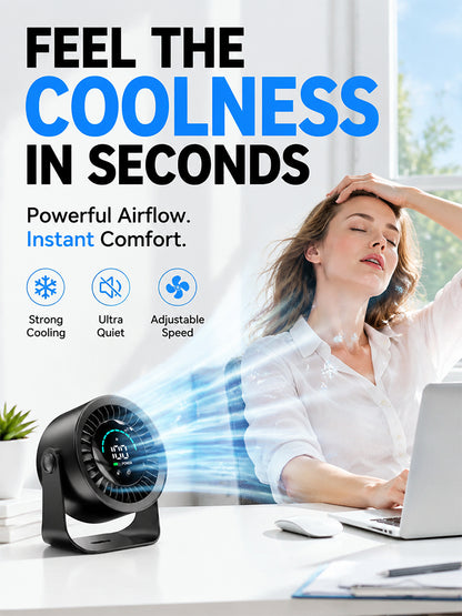 Strong wind force, desktop convenient fan