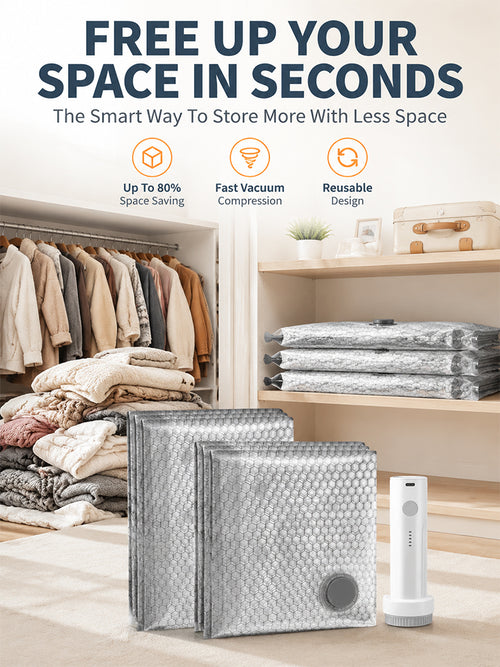 Essential for travel and home storage, vacuum storage bags