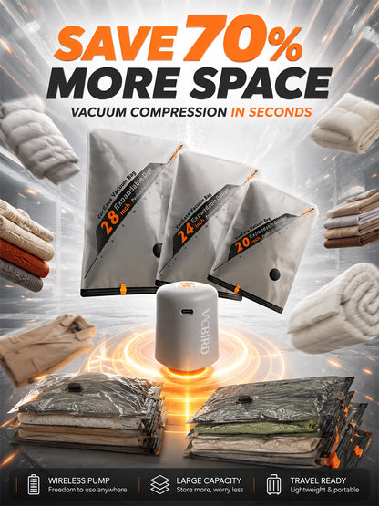 Essential for travel families - travel vacuum storage bag