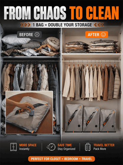 Essential for travel families - travel vacuum storage bag
