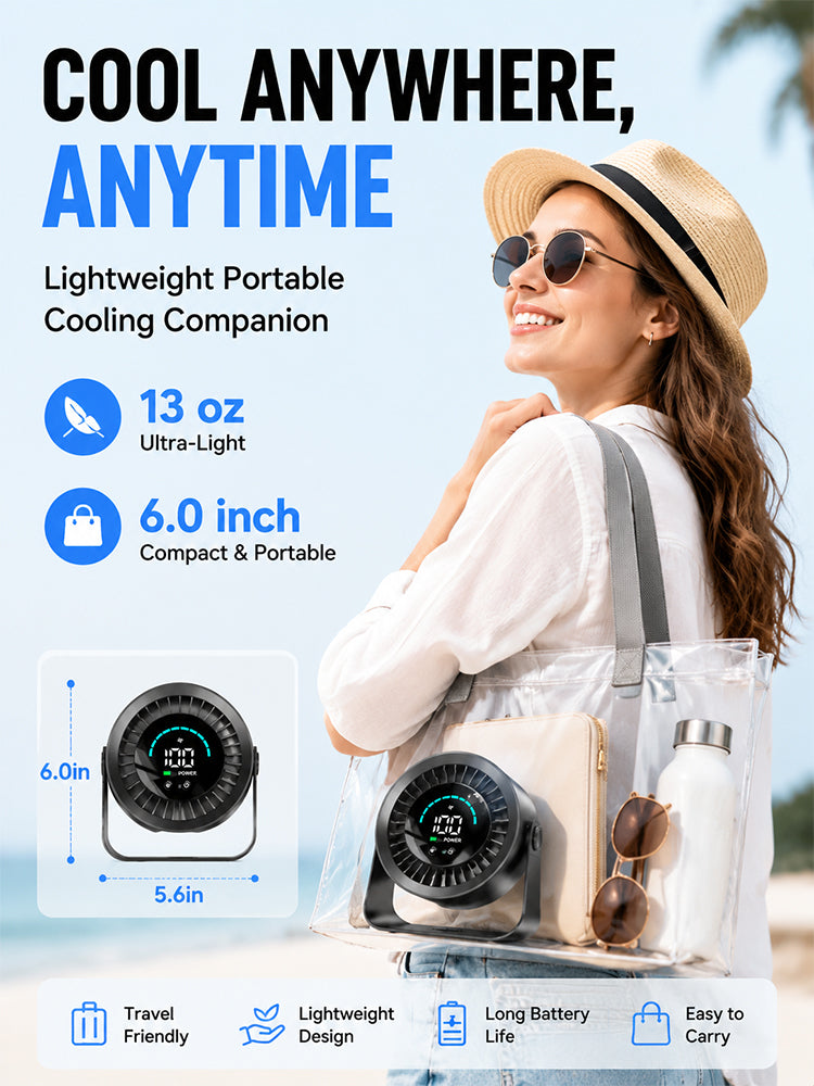 Strong wind force, desktop convenient fan