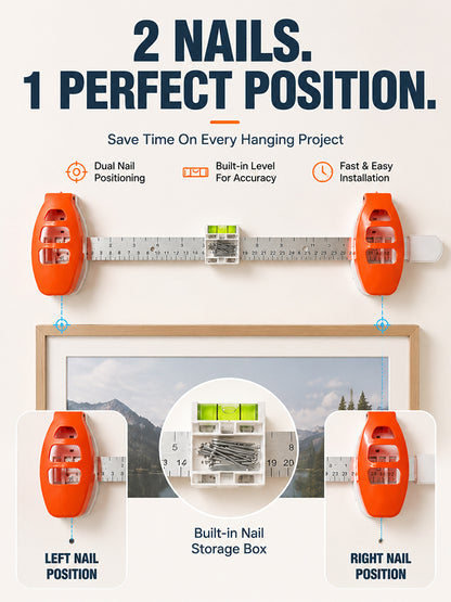 Frame, picture frame hanging balance scale
