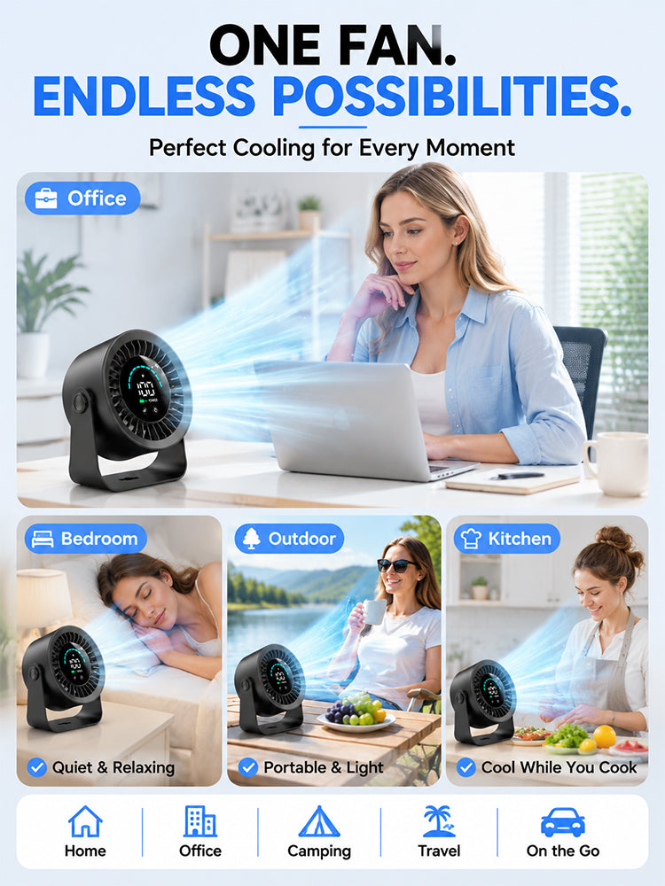 Strong wind force, desktop convenient fan