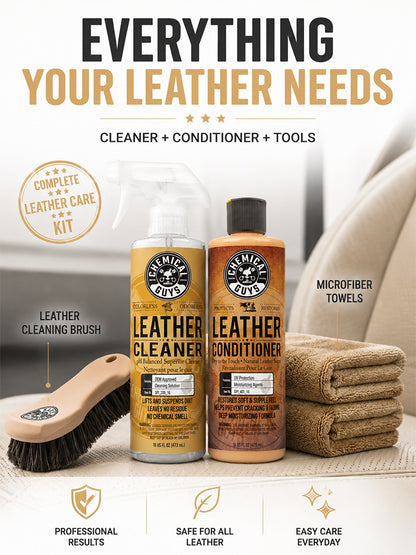 Leather care kit, suitable for both cars and homes