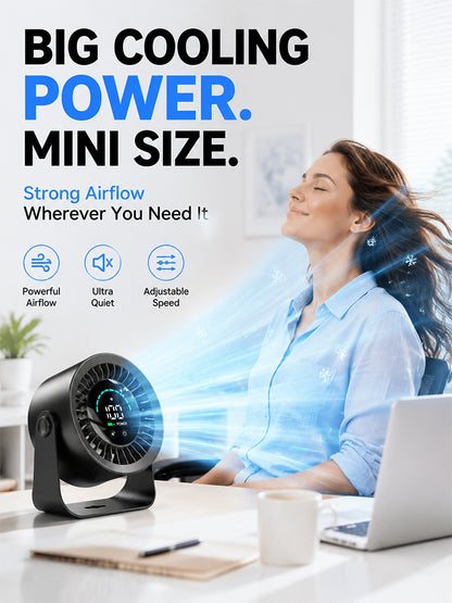 Strong wind force, desktop convenient fan