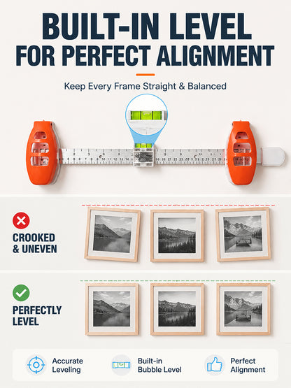 Frame, picture frame hanging balance scale