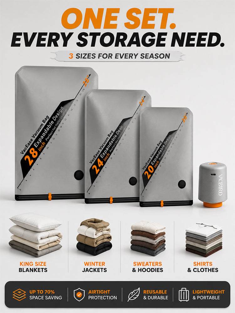 Essential for travel families - travel vacuum storage bag