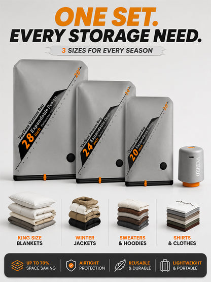 Essential for travel families - travel vacuum storage bag