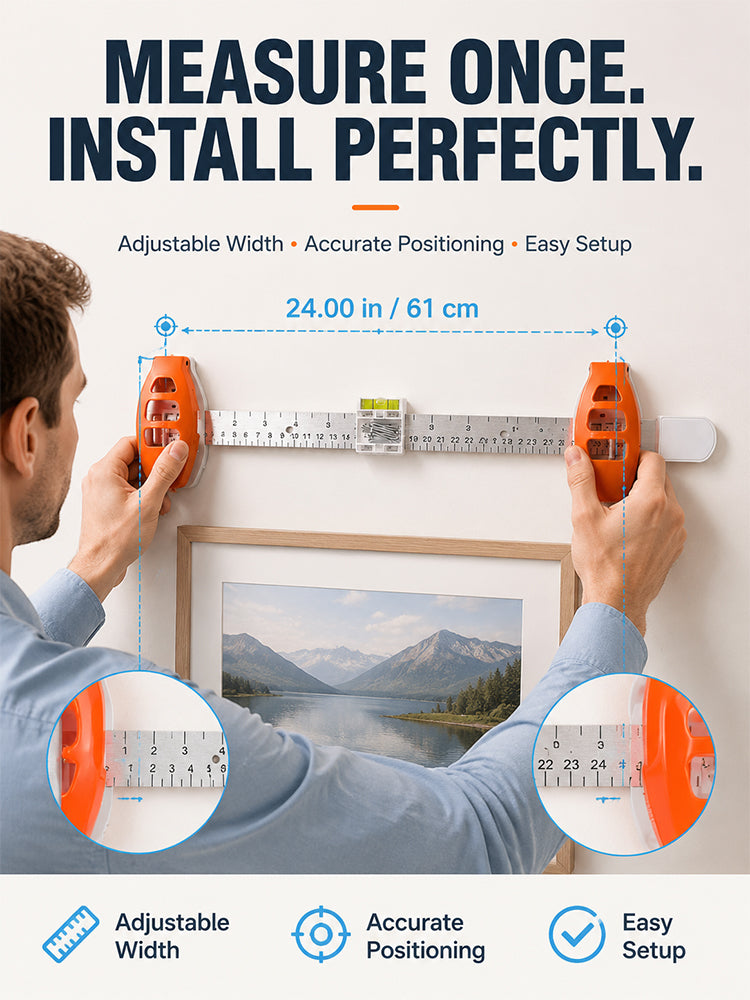 Frame, picture frame hanging balance scale