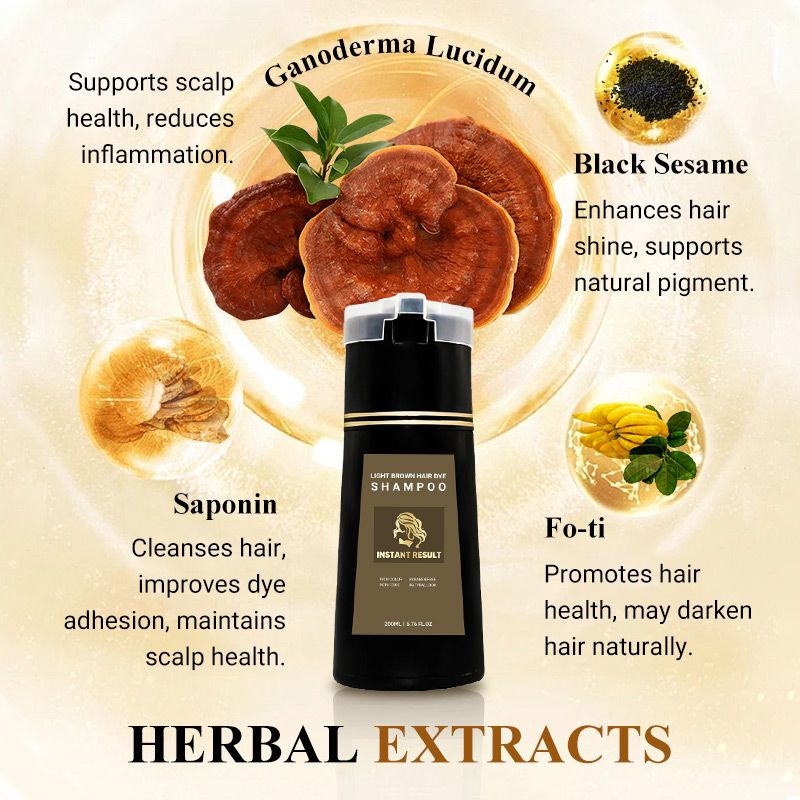 🔥50%OFF🔥Instant Result Hair Dye Shampoo🌿 | 10-Second Application | Vegan & Ammonia-Free